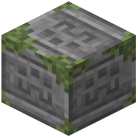 Spider Mossy Stone Bricks Carving