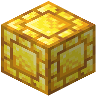 Tiny Brick Bordered Raw Gold Block