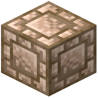 Tiny Brick Bordered Raw Iron Block
