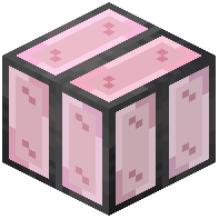 Vertical Stiped Pink Stained Glass