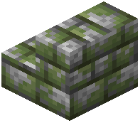 Mossy Cobblestone Brick Stairs